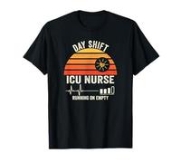Día Turno UCI Enfermera Corriendo En Vacío Retro Camiseta