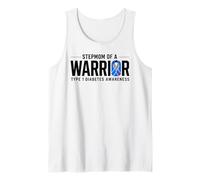 Diabete T1D Type1 Diabetes Awareness Stepmom of Warrior Camiseta sin Mangas