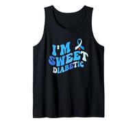 Diabetes Diciendo Hombres Mujeres Concientización sobre la Diabetes Dulce Diabético Camiseta sin Mangas