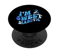 Diabetes Diciendo Hombres Mujeres Concientización sobre la Diabetes Dulce Diabético PopSockets PopGrip Adhesivo