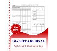 Diabetes Food & Blood Sugar Log Book: Daily Diabetes Journal to Track Glucose Levels, Meals, Medication, Exercise and Health Notes | Simple Diabetes Tracker for Blood Sugar Monitoring