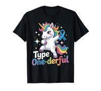 Diabetes T1D Type One-Derful Unicorn Funny Diabetic Camiseta