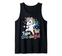 Diabetes T1D Type One-Derful Unicorn Funny Diabetic Camiseta sin Mangas