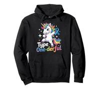 Diabetes T1D Type One-Derful Unicorn Funny Diabetic Sudadera con Capucha