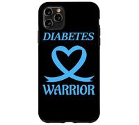 Diabetes Warrior Heart Blue Ribbon Diabetic Awareness Carcasa para iPhone 11 Pro MAX