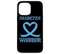 Diabetes Warrior Heart Blue Ribbon Diabetic Awareness Carcasa para iPhone 13 Pro MAX