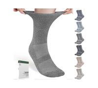 Diabetic Socks for Men Women-6 Pairs Non Binding Crew