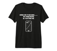 Diabético Hang On My Pancreas está enviando Mensajes de Texto a diabéticos Fun Wear Camiseta Premium