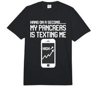 Diabético Hang On My Pancreas está enviando Mensajes de Texto a diabéticos Fun Wear Comfort Colors Adult Heavyweight T-Shirt