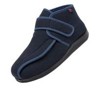 Diabéticos Respirable Zapatillas,Grandes Pantuflas Diabéticas de Piel Invierno Pantuflas de Fieltro con Puntera Abierta Plantilla de Espuma.Blue-37