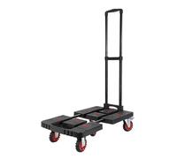 Diable flexible pour déménagement avec 5 roues en TPE - Poignée en métal réglable - Idéal pour les déménagements les courses les voyages - plateforme robuste