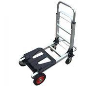 Diable flexible pour plate-forme en aluminum robusto avec 4 roues en caoutchouc Chariot de transport d'outils multifonction idéal pour déménagement de cartones et équipements