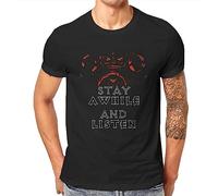 Diablo 2 Roleplaying Game Stay a While and Listen Tshirt Black for Men Big Size T Shirt Casual Men's Tops Black(Small)