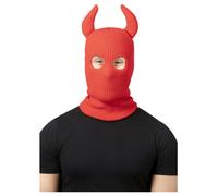 Diablo Balaclava Pasamontañas con Cuernos Adulto Halloween Accesorio de Disfraz