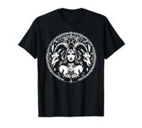 Diablo Chica Pentagrama Emo Gótico Satánico Oculto Grunge Camiseta