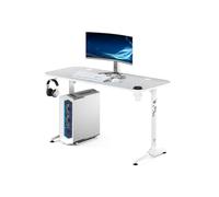 Diablo Escritorio Gaming Escritorio Gamer Grande Mesa PC con gestión de Cables Alfombrilla Soporte Auriculares portavasos Escritorio Ordenador ergonómico Estable Resistente Setup 140 x 60 x 75 cm