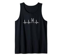 Diablo Horns My Heart Beats For Heavy Metal Mujer Hombre Camiseta sin Mangas