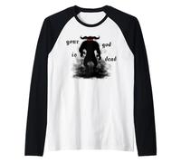 Diablo Infierno Nine Cómic Satanás Inch Lucifer Metal Nails Camiseta Manga Raglan