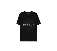 Diablo IV - Camiseta de manga corta con logotipo de Pentagram para hombre y niño, Negro , XL