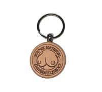 Diablo picante - llavero de madera con forma de pecho