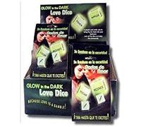 Diablo picante Pareja de dados fosforescente