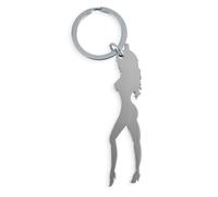 DIABLO PICANTE Silver - Llavero con silueta femenina y abridor de botellas