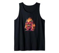 Diablo riendo con Fuego para Amantes malvados quemadores Camiseta sin Mangas