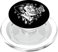Diablo Riendo Respirando Fuego Satanás Demonio Blackwork PopSockets PopGrip para MagSafe