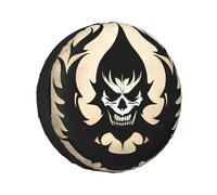 Diablo Satanás Impreso Cubiertas De Las Ruedas Durable Funda para Neumáticos De Repuesto Antipolvo Neumático Repuesto Cubierta para Autocaravana Trailer Todoterreno 14inch