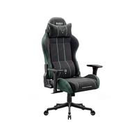 Diablo Silla Gaming ergonomica niño Juvenil Silla Escritorio giratoria compacta con Respaldo reclinable hasta 140 Grados reposabrazos 3D Ajustables cojin Lumbar y reposacabezas Forest Green