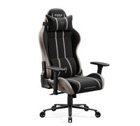 Diablo Silla Gaming Grande ergonomica hasta 160 kg Silla Gamer XL para Personas Altas Respaldo Alto reclinable 140 Grados Tela Transpirable reposabrazos 3D Ajustables cojin Lumbar Camel Black