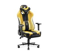 Diablo Silla Gaming Tela X-Player 2.0 - Silla Gamer con Reposabrazos 3D - Cojín Cervical/Lumbar Función de Balanceo - Silla de Oficina 160 kg - Cadeira Gaming Ergonómica - Normal (L)