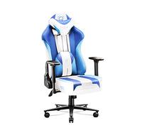 Diablo Silla Gaming Tela X-Player 2.0 - Silla Gamer con Reposabrazos 3D - Cojín Cervical/Lumbar Función de Balanceo - Silla de Oficina 160 kg - Cadeira Gaming Ergonómica - Normal (L)
