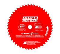 Diablo Steel Demon Cermet II - Hoja de sierra con triple chip y revestimiento Perma-Shield, ideal para corte de metal medio, 7-1/4 pulgadas de diámetro, 48 dientes TCG - D0748CF