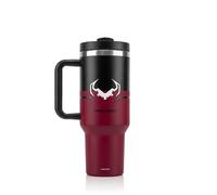Diablo vaso térmico grande 1200 ml acero inoxidable con asa y pajita reutilizable tapa 3 en 1 vaso isotérmico portátil mantiene frío y caliente para café coche viaje oficina hermético