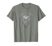 Diablo Vi Necromancer Icon Two-Handed Scythes Camiseta, Hombre, Verde Militar Jaspeado, S