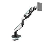 Diablo X-Arm Soporte Monitor Escritorio, Brazo Monitor de 17 a 49 Pulgadas LED RGB VESA 75 y 100 mm, Giratorio, guía de Cables, Capacidad de Carga de hasta 20 kg Brazadera de Escritorio Blanco-Negro