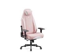 Diablo X-Eye Prime Silla Gamer Ergonómica de Tela con Asiento Frío, Reposacabezas Memory Magnético, Soporte Lumbar ProSpine, Reposabrazos 4D y Base Metálica Akira Pink