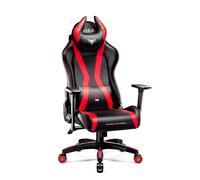 Diablo X-Horn Silla Gaming Oficina Gamer Apoyabrazos 3D Cojín Ajustable Diseño Ergonómico Cuero Sintético Función de Inclinación Negro-Rojo Normal (L)