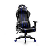 Diablo X-One 2.0 Silla Gaming Gamer Oficina Sillon de Ordenador Reposabrazos Ajustables Cuello/Cojín Lumbar Diseño Ergonómico Azul Normal (L)