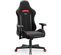 Diablo X-ST4RTER Silla Gaming Gamer Oficina Escritorio Ergonómico Cubierta de Tela Apoyabrazos 2D Mecanismo de inclinación (Negro)