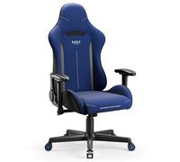 Diablo X-ST4RTER Silla Gaming Gamer Oficina Escritorio Ergonómico Cubierta de Tela Apoyabrazos 2D Mecanismo de inclinación (Azul Marino)