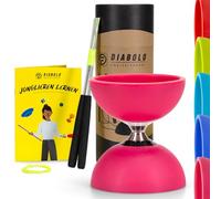 Diabolo Freizeitsport Flames N Games,Juego de malabares (diábolo con rodamiento de bolas, palos de aluminio, incluye caja de regalo, ideal para regalar.