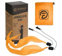 Diabolo Freizeitsport POI Luminoso UV en Naranja - Angel Wings Spinning Pois, Pois en Espiral, Pois Blandos para Principiantes y Profesionales