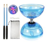 Diábolo LED con rodamiento de bolas, diábolo luminoso en la oscuridad, 4 colores de luz, diábolo para niños, adultos, principiantes, profesionales, juego de diábolo, piñón libre, circo, juguete para