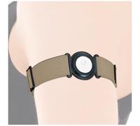 DiaBrothers Freestyle Libre 3 - Correa de fijación con Correa Ajustable - Soporte: Negro - Pulsera: Beige - Tamaño: M (25-35 cm)