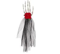 Diada De Rosas De Hueso De La Mano - Flor De Rosa De Hueso De Estilo Oscuro De Estilo Oscuro | Flor De Rosa De Diadema | Skeleton Hand Bone Claw Punk Punk Tocado | Horquillas Para La Mano Del Cráneo D