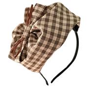 Diadema a cuadros para mujer, con lazo francés, medio sombrero, aro para el pelo, elegante, para cena, fiesta, vestido, diadema, accesorios para el pelo, diadema a cuadros