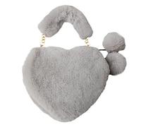 Diadema a juego de color brillante bolso de hombro de imitación en forma de corazón bolso de San Valentín bolsa de amor ene cadena para bolsos, l, talla única