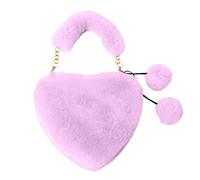 Diadema a juego de color brillante bolso de hombro de imitación en forma de corazón bolso de San Valentín bolsa de amor ene cadena para bolsos, E, talla única